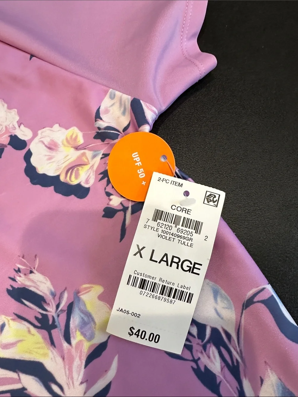 Ideology Kids Swim Set in Lavender Pink Floral